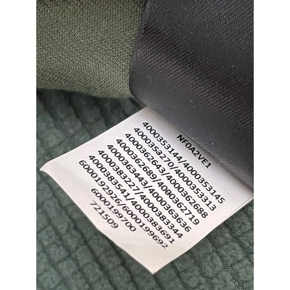 The North Face Borod Full Zip Gridded Fleece Mens XXL Green Water Resistant